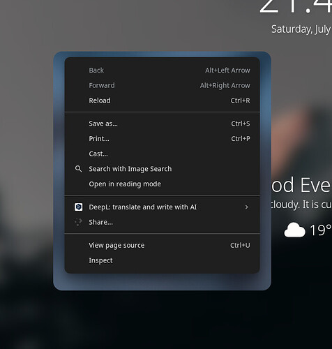 Chromium Context Menu